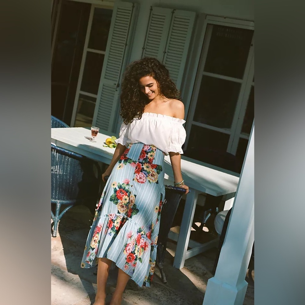 Anthropologie Claudette Midi Skirt NWT 12